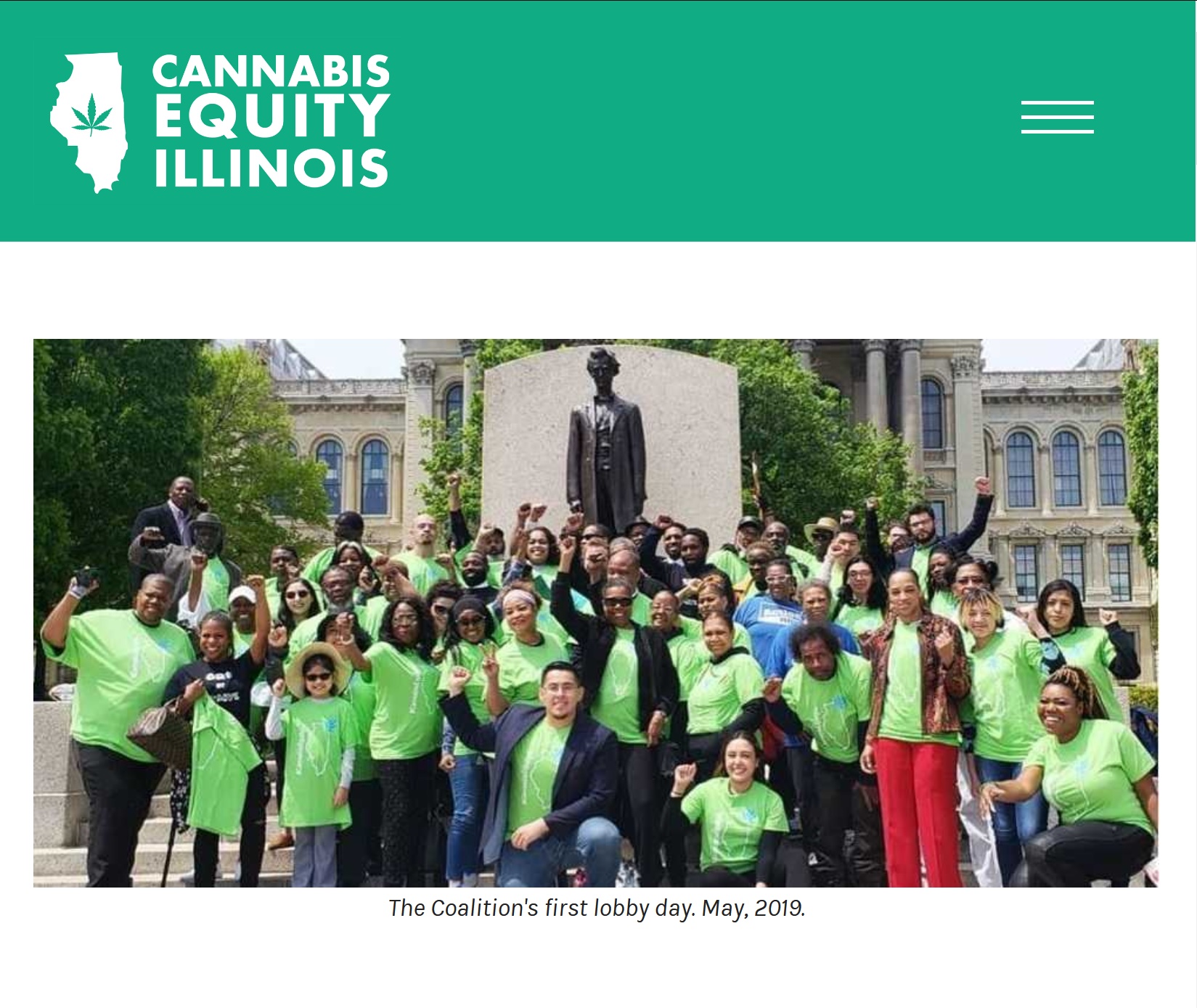 Screenshot from Cannabis Equity Illinois app front page