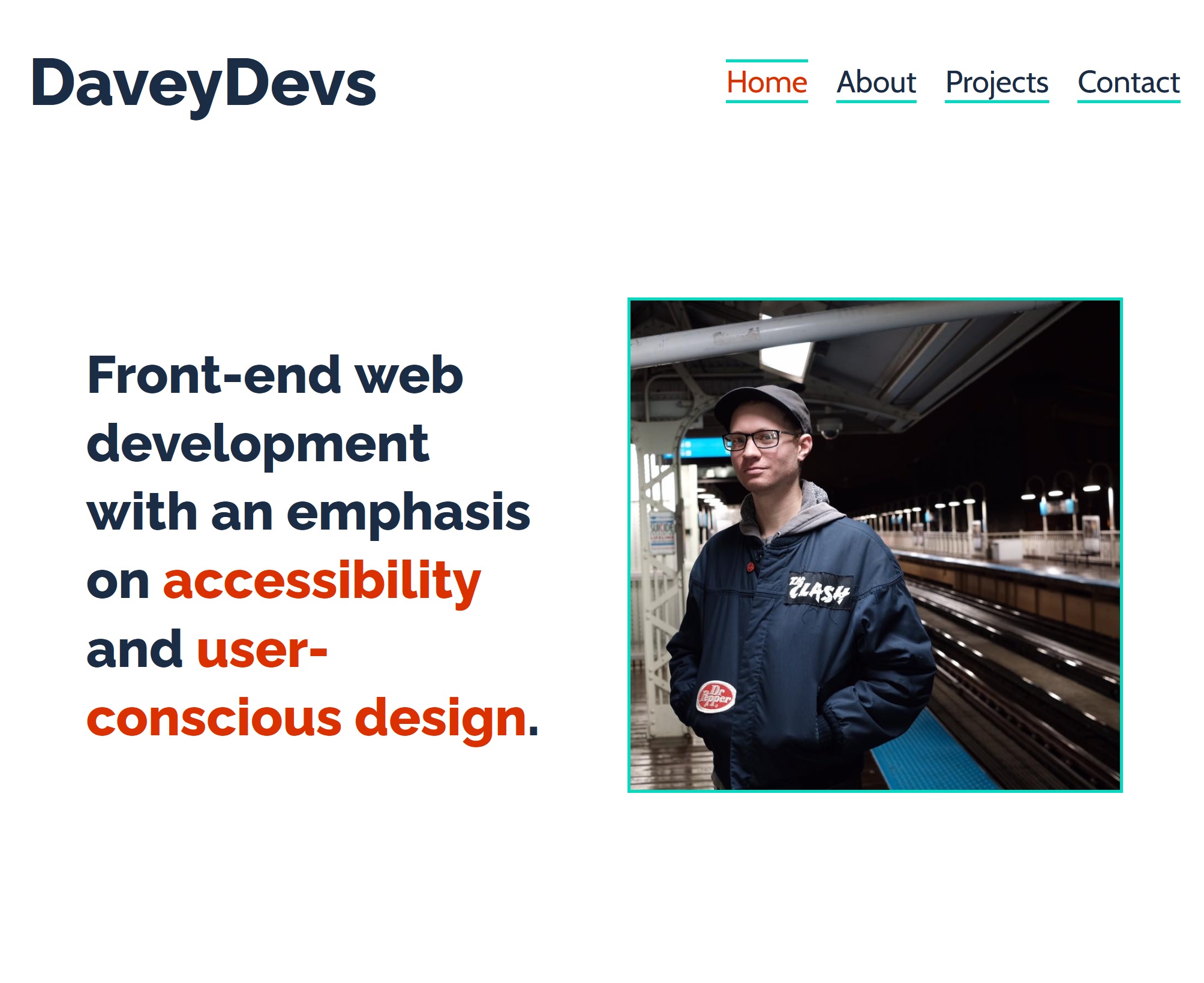 Screenshot from This site! app front page